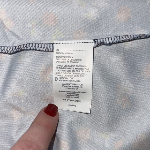 Callaway Blue and Orange Sleeveless V-Neck Sundress - Picture 6 of 10